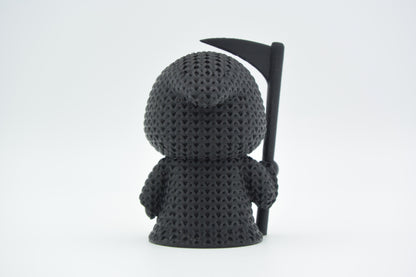 Knitted Halloween Grim Reaper Topkinz character rear view