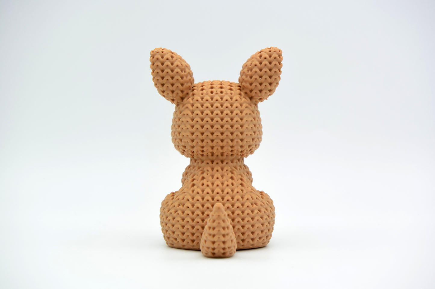 Knitted Kangaroo Topkinz character rear three-quarter view