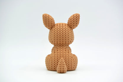 Knitted Kangaroo Topkinz character rear three-quarter view