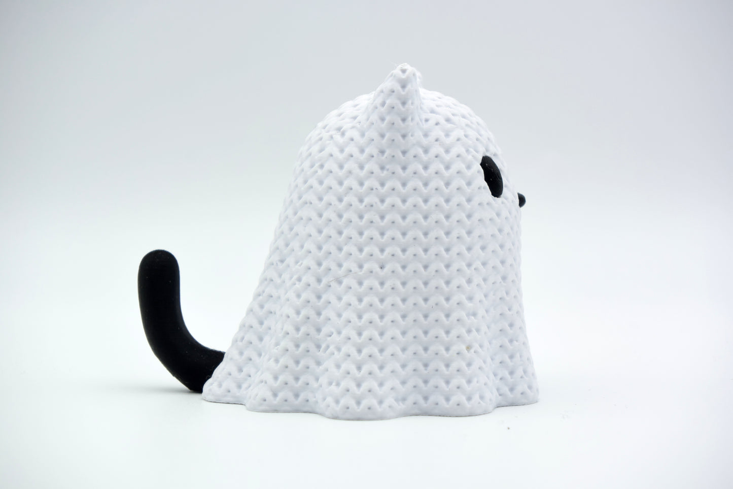 Knitted Halloween Cat Ghost Topkinz character rear view
