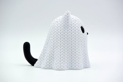 Knitted Halloween Cat Ghost Topkinz character rear view