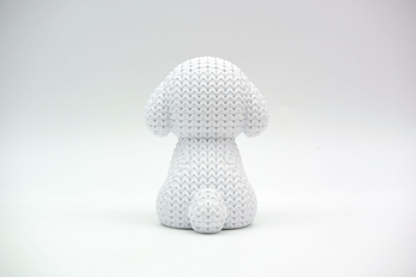 Knitted Bichon Frise Dog Topkinz character rear view