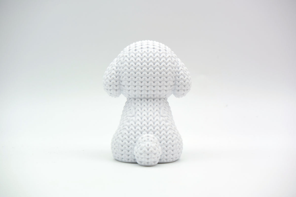 Knitted Bichon Frise Dog Topkinz character rear view