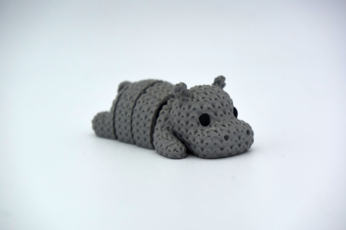 Knitted Articulated Hippo Topkinz character front view