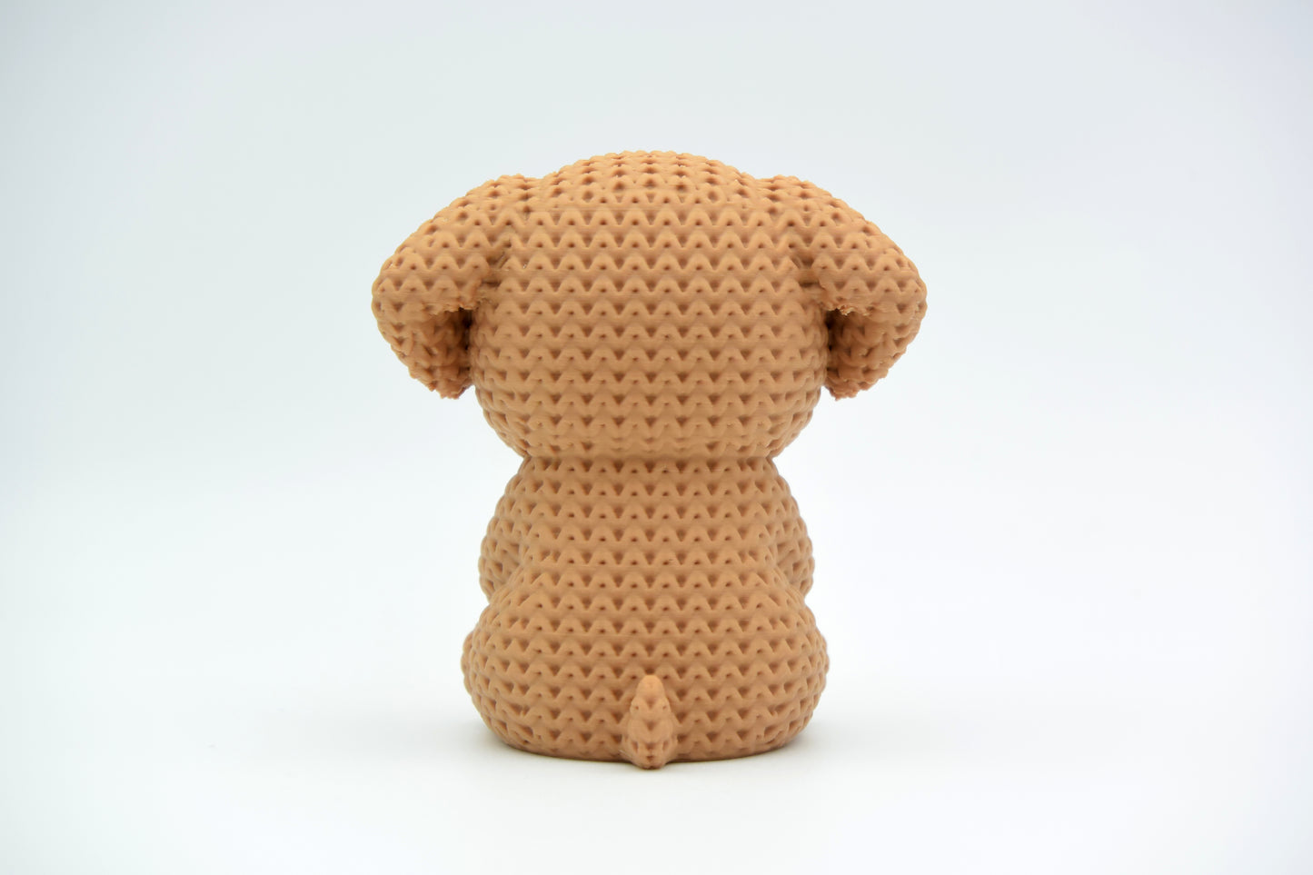 Knitted Dog With Heart - Valentine's Day Topkinz character rear view
