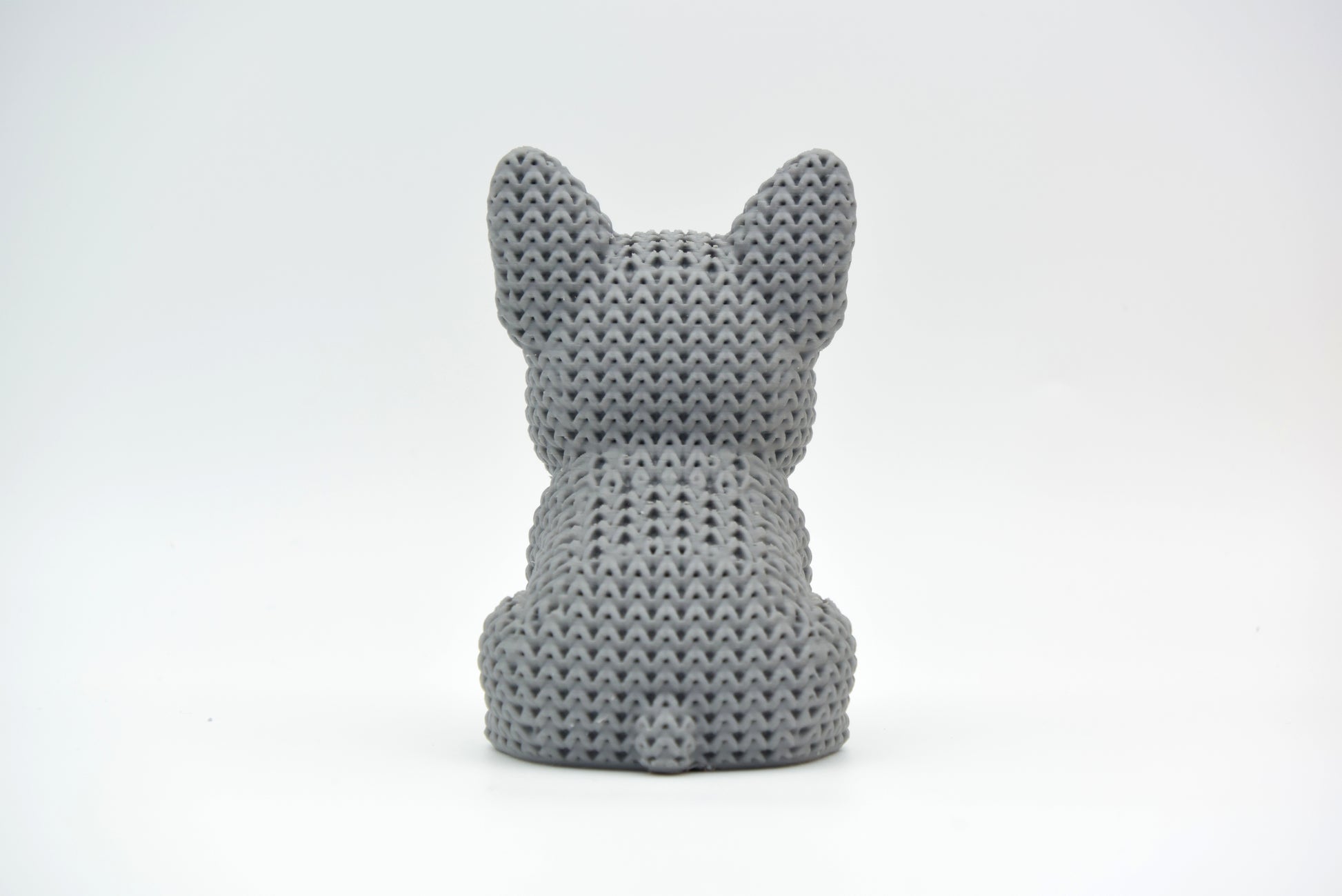 Knitted French Bulldog Dog Topkinz character rear view
