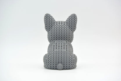Knitted French Bulldog Dog Topkinz character rear view