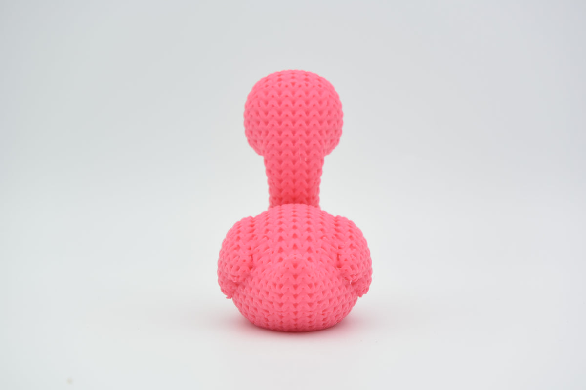 Knitted Flamingo Topkinz character rear view