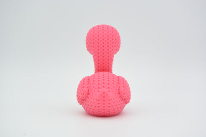 Knitted Flamingo Topkinz character rear view
