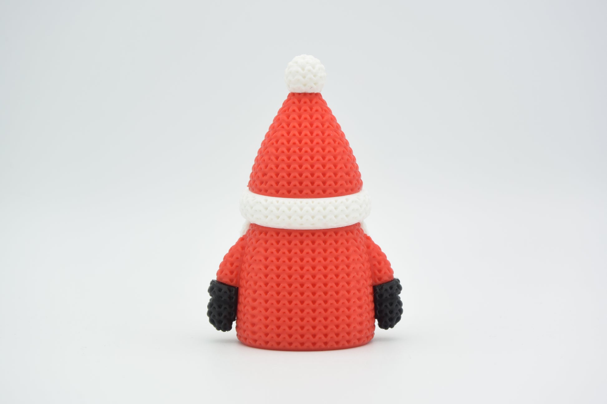 Knitted Christmas Gnome Topkinz character rear view