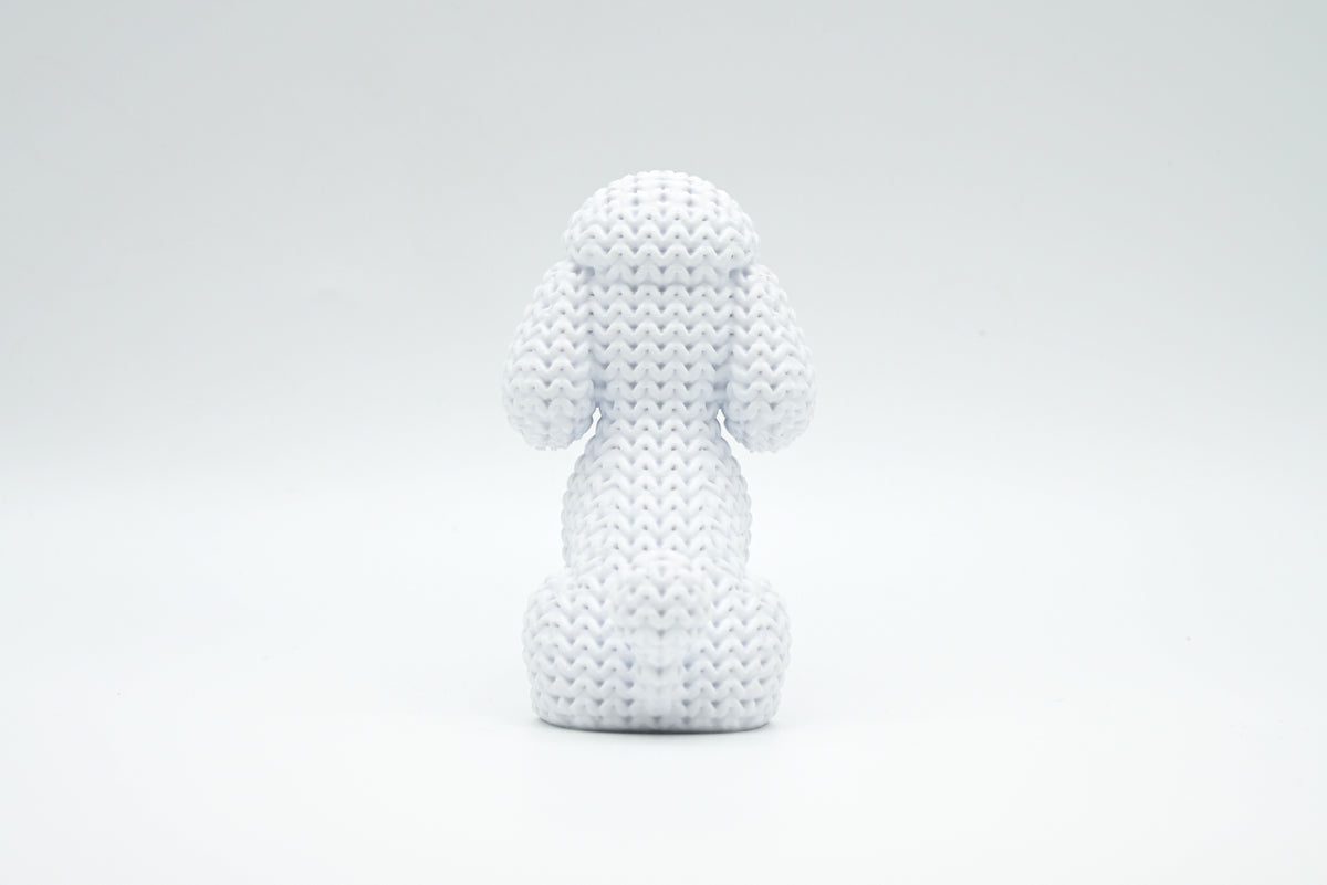 Knitted Poodle Dog Topkinz character rear view