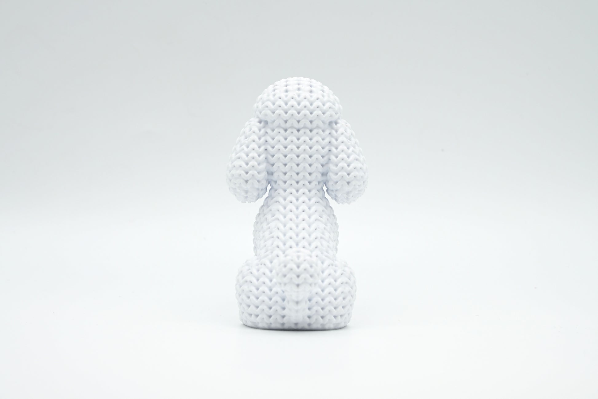 Knitted Poodle Dog Topkinz character rear view