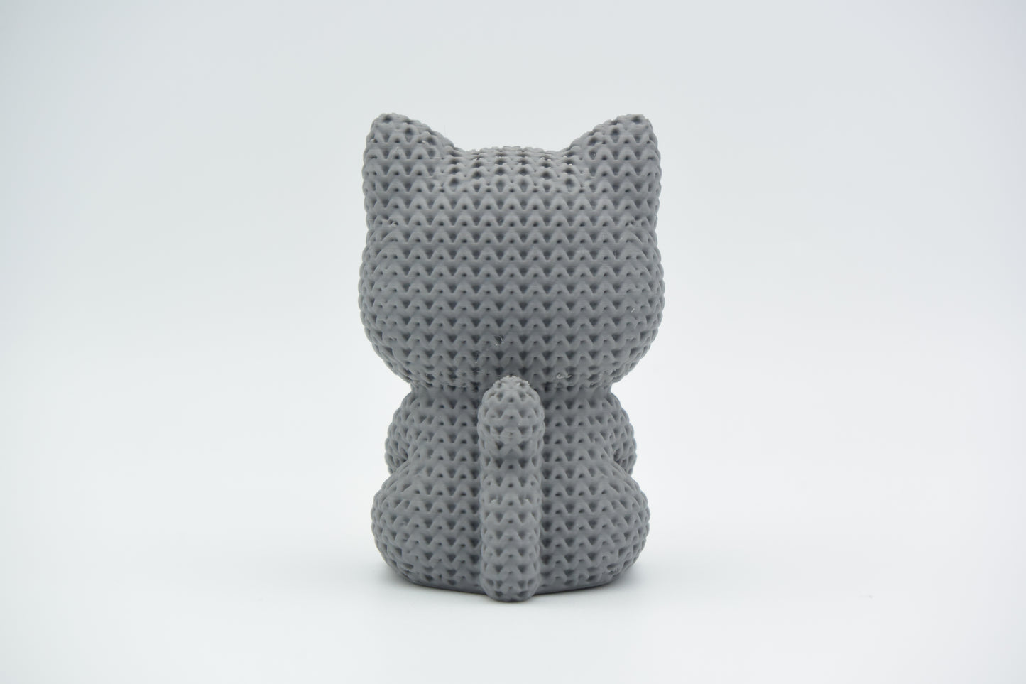 Knitted Cat With Heart - Valentine's Day Topkinz character rear view