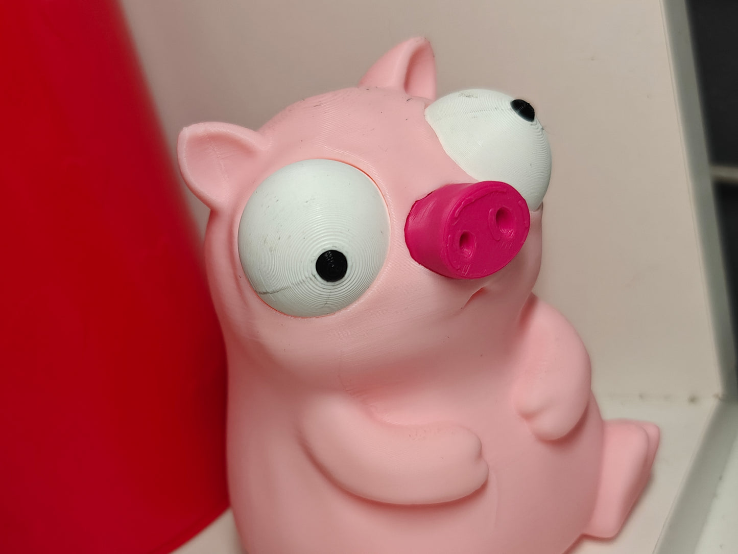 Cute Pig Googly Eyes SnapCharm™ Character