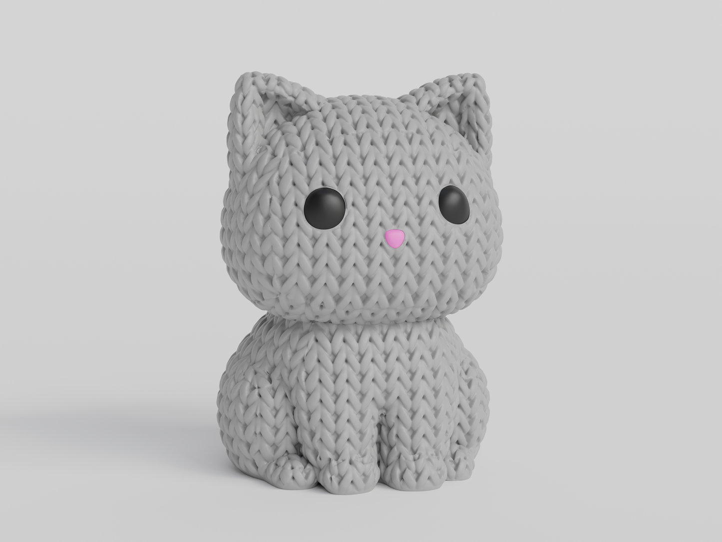 Knitted Cat Topkinz™ | Chibi SnapCharm™ Character