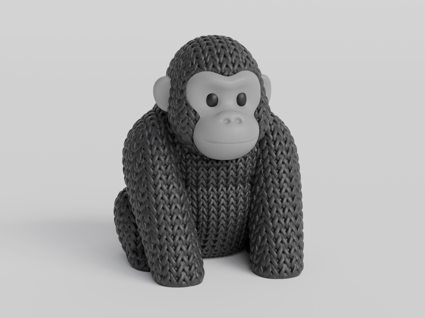 Knitted Gorilla Topkinz character front view