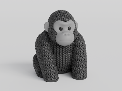Knitted Gorilla Topkinz character front view