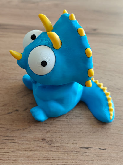 Triceratops Googly Eyes SnapCharm™ Character