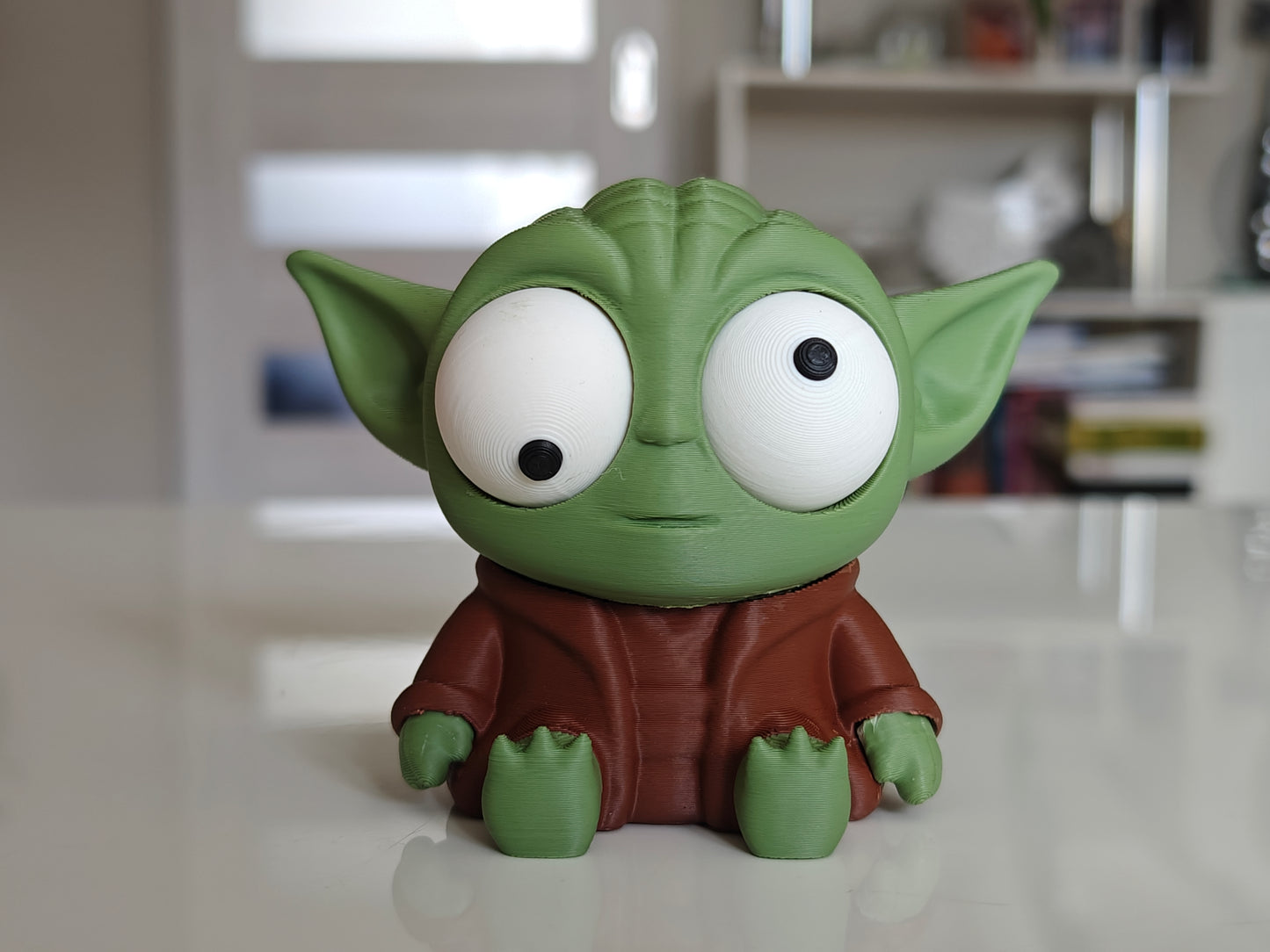 Green Wise Space Alien Googly Eyes | Chibi SnapCharm™ Character