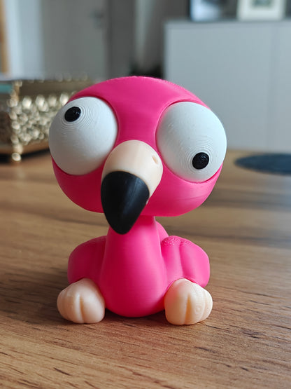 Flamingo Googly Eyes | Chibi SnapCharm™ Character