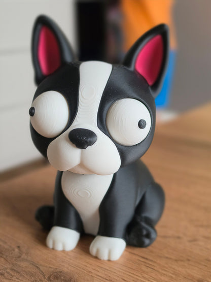 Boston Terrier Googly Eyes | Chibi SnapCharm™ Character