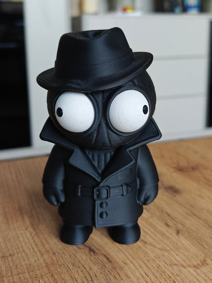 Noir Masked Spider Hero Googly Eyes | Chibi SnapCharm™ Character