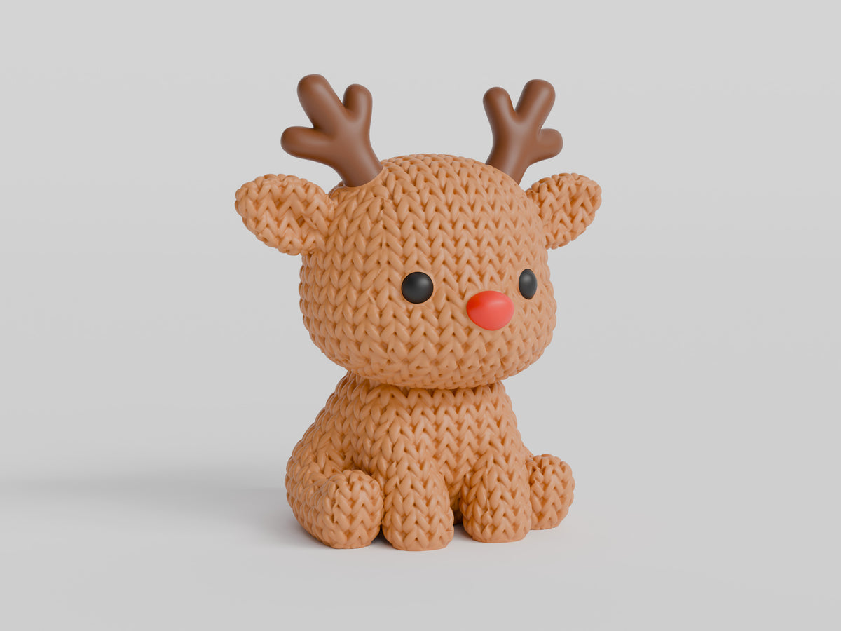 Knitted Reindeer Christmas Topkinz character detail view