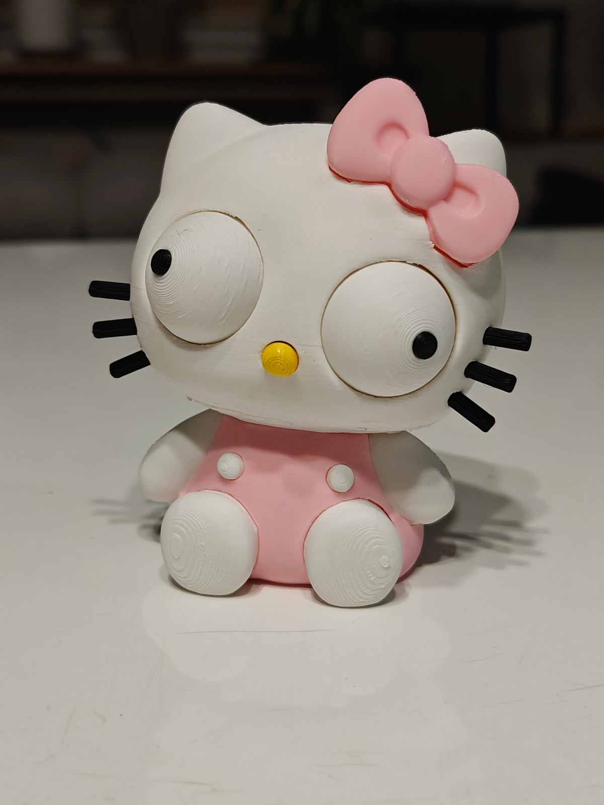 Kawaii White Cat Googly Eyes | Chibi SnapCharm™ Character