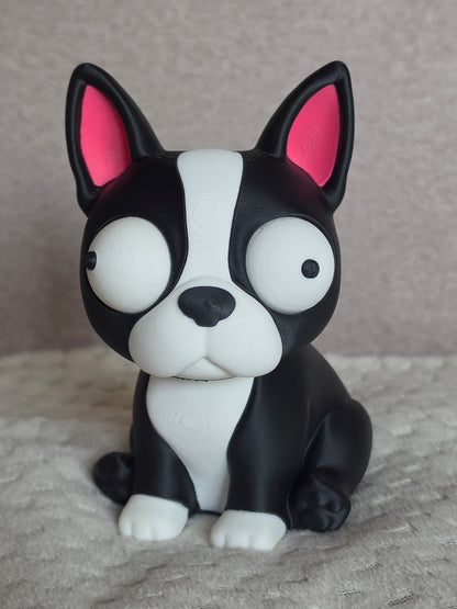 Boston Terrier Googly Eyes | Chibi SnapCharm™ Character