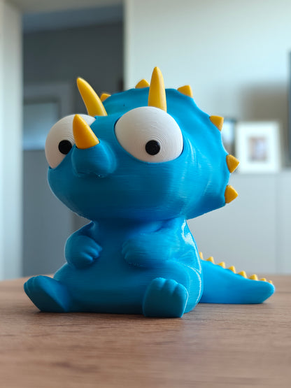 Triceratops Googly Eyes SnapCharm™ Character