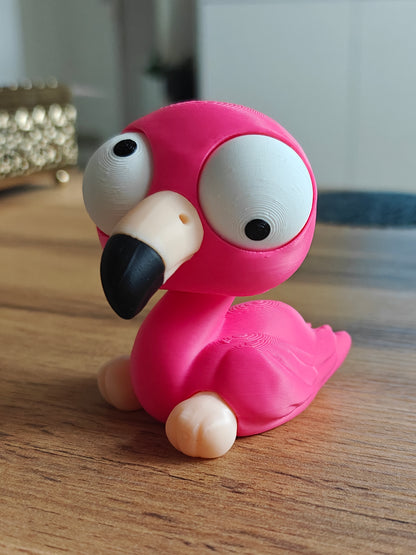 Flamingo Googly Eyes | Chibi SnapCharm™ Character