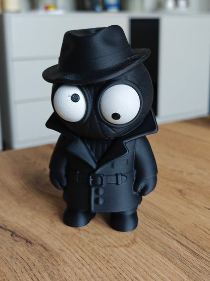 Noir Masked Spider Hero Googly Eyes | Chibi SnapCharm™ Character