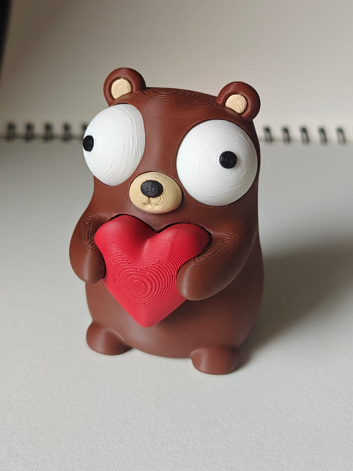 Heart Bear Googly Eyes | Chibi SnapCharm™ Character