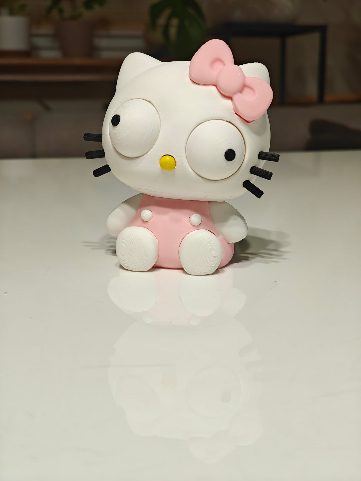 Kawaii White Cat Googly Eyes | Chibi SnapCharm™ Character