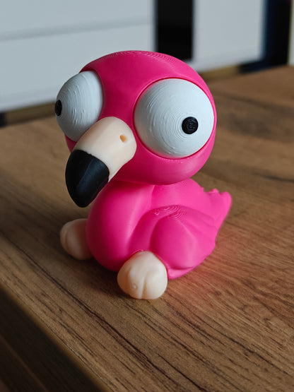 Flamingo Googly Eyes | Chibi SnapCharm™ Character