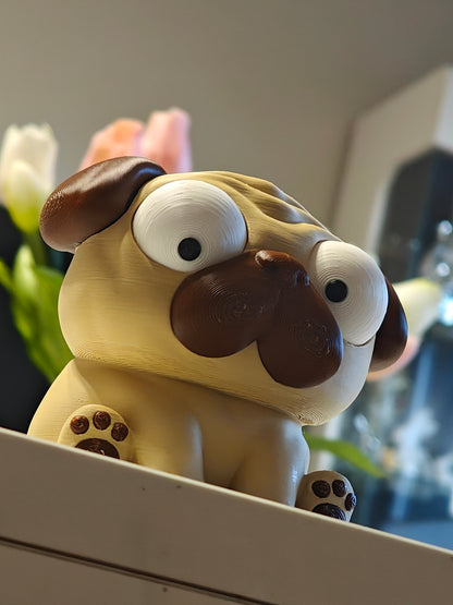 Pug Googly Eyes SnapCharm™ Character