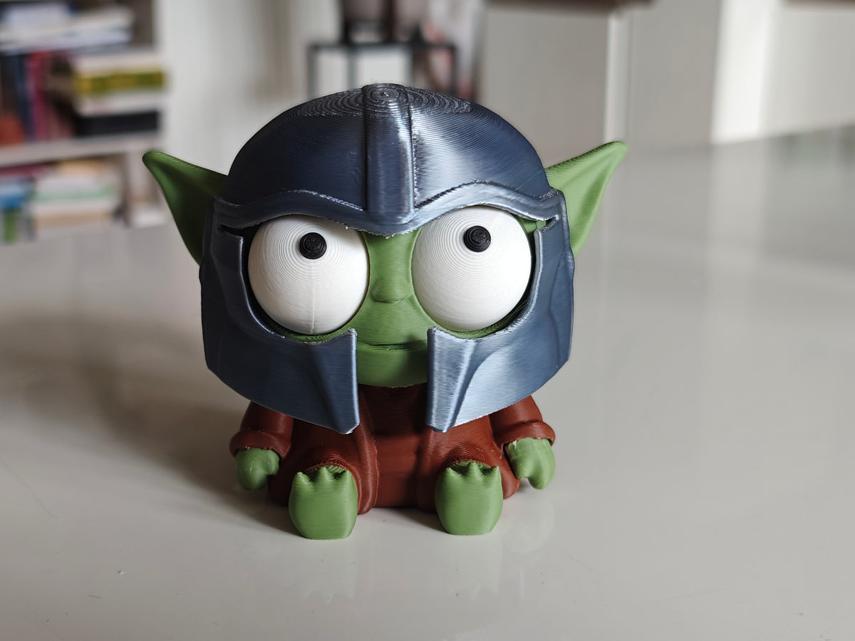 Green Wise Space Alien Googly Eyes | Chibi SnapCharm™ Character