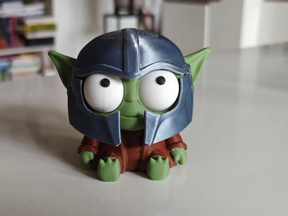 Green Wise Space Alien Googly Eyes | Chibi SnapCharm™ Character