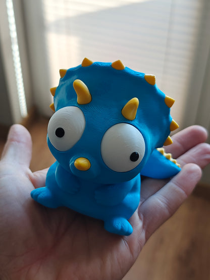 Triceratops Googly Eyes SnapCharm™ Character