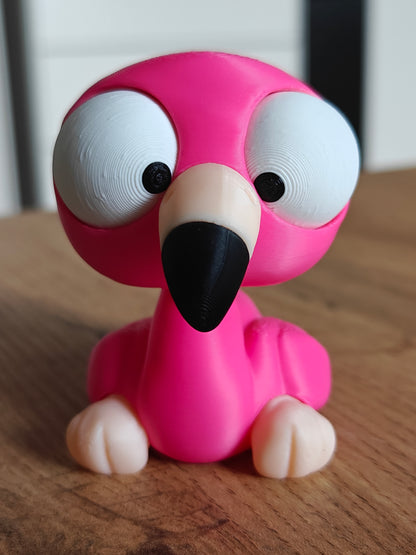 Flamingo Googly Eyes | Chibi SnapCharm™ Character
