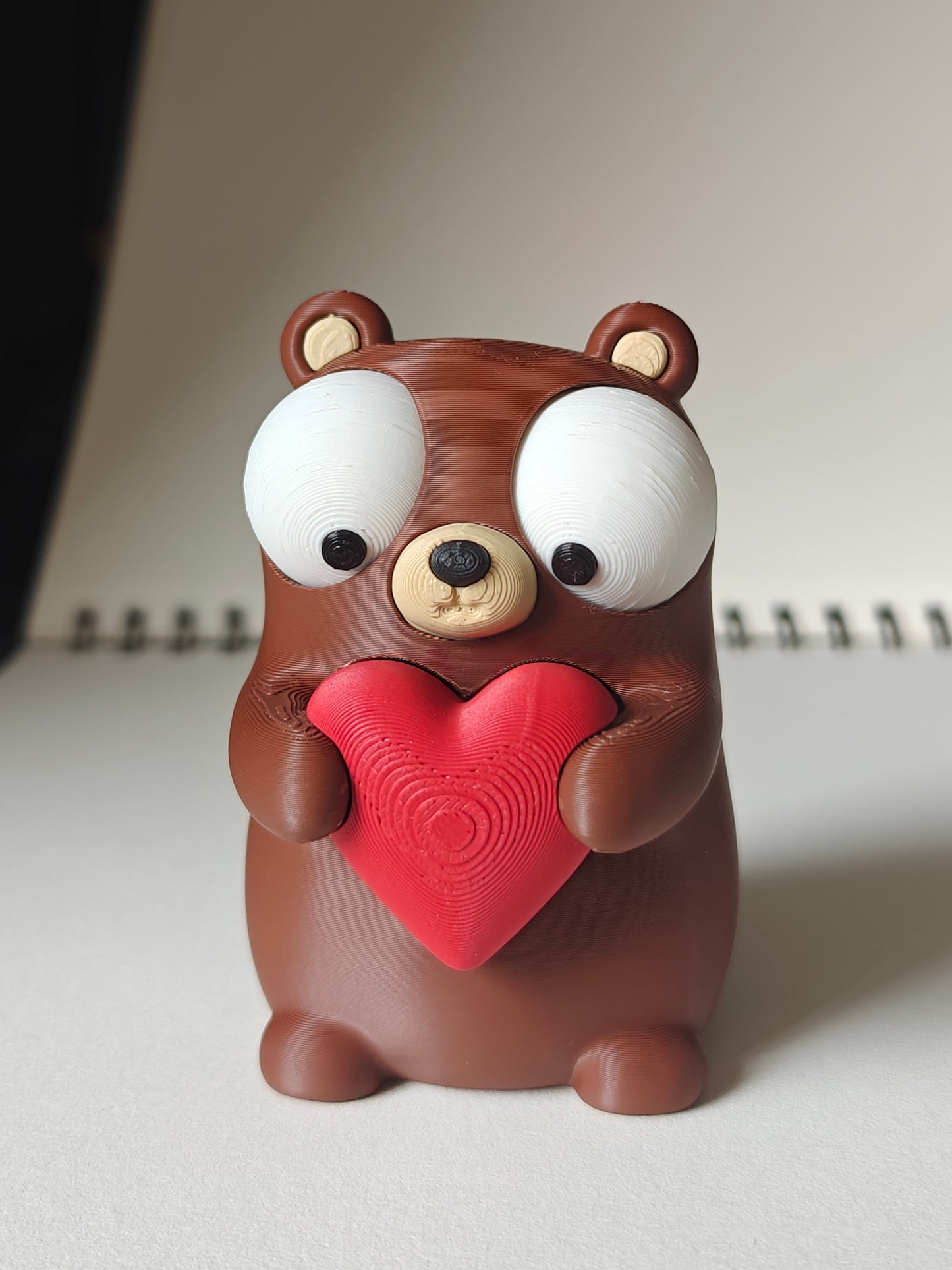 Heart Bear Googly Eyes | Chibi SnapCharm™ Character