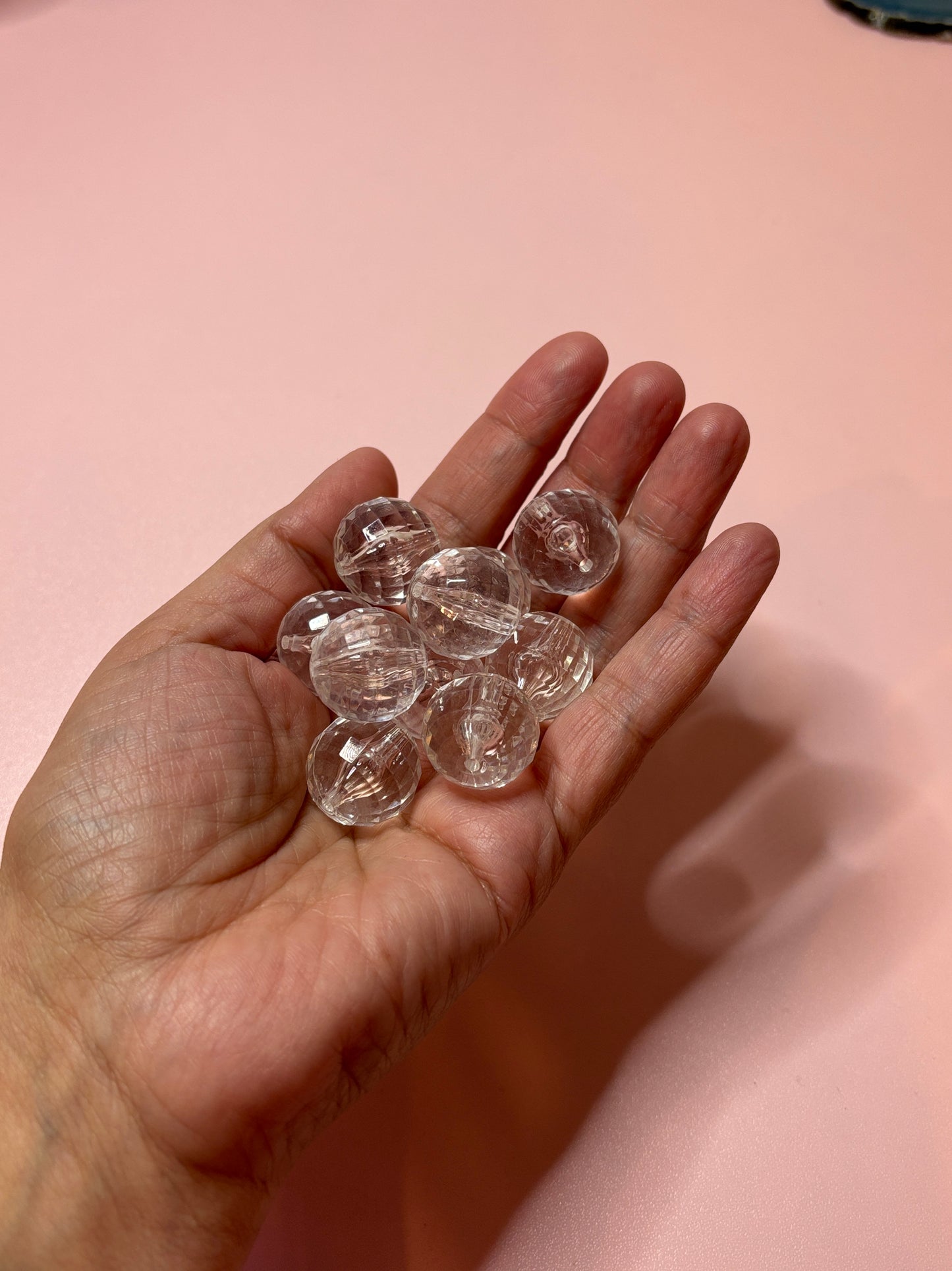 Textured Mirror Base Beads – 20mm (10-Piece Set)
