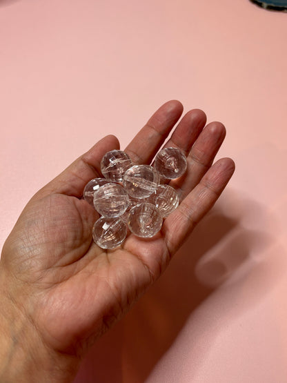 Textured Mirror Base Beads – 20mm (10-Piece Set)