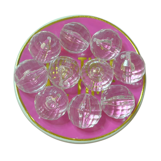 Textured Mirror Base Beads – 20mm (10-Piece Set)
