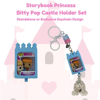 Storybook Princess (Cinderella) Bitty Pop Castle Holder Set – Standalone or Exclusive Keychain Design