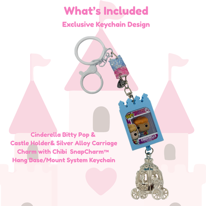 Storybook Princess (Cinderella) Bitty Pop Castle Holder Set – Standalone or Exclusive Keychain Design