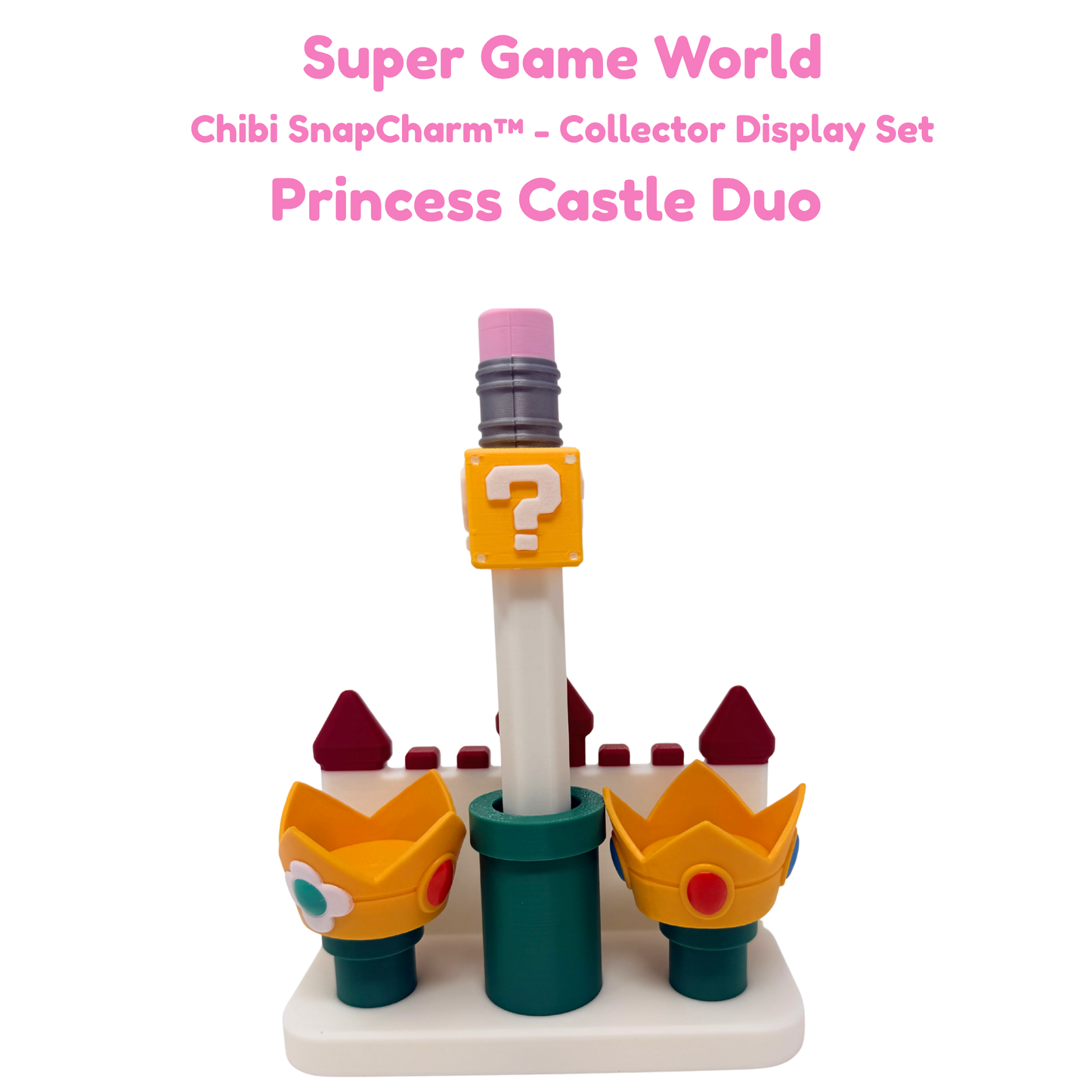 Super Game World Princess Castle Duo Display Set with Jumbo Pencil Pen