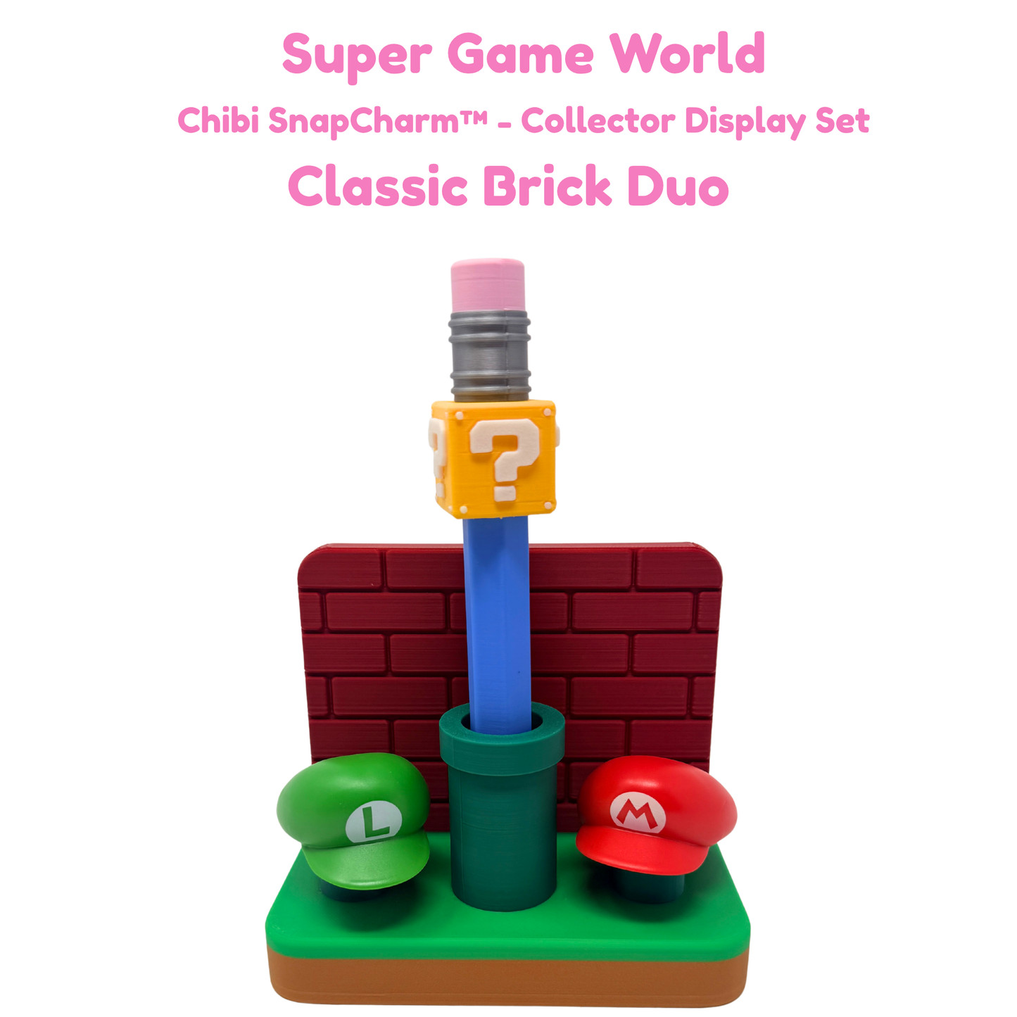 Super Game World Classic Brick Duo Display Set with Jumbo Pencil Pen