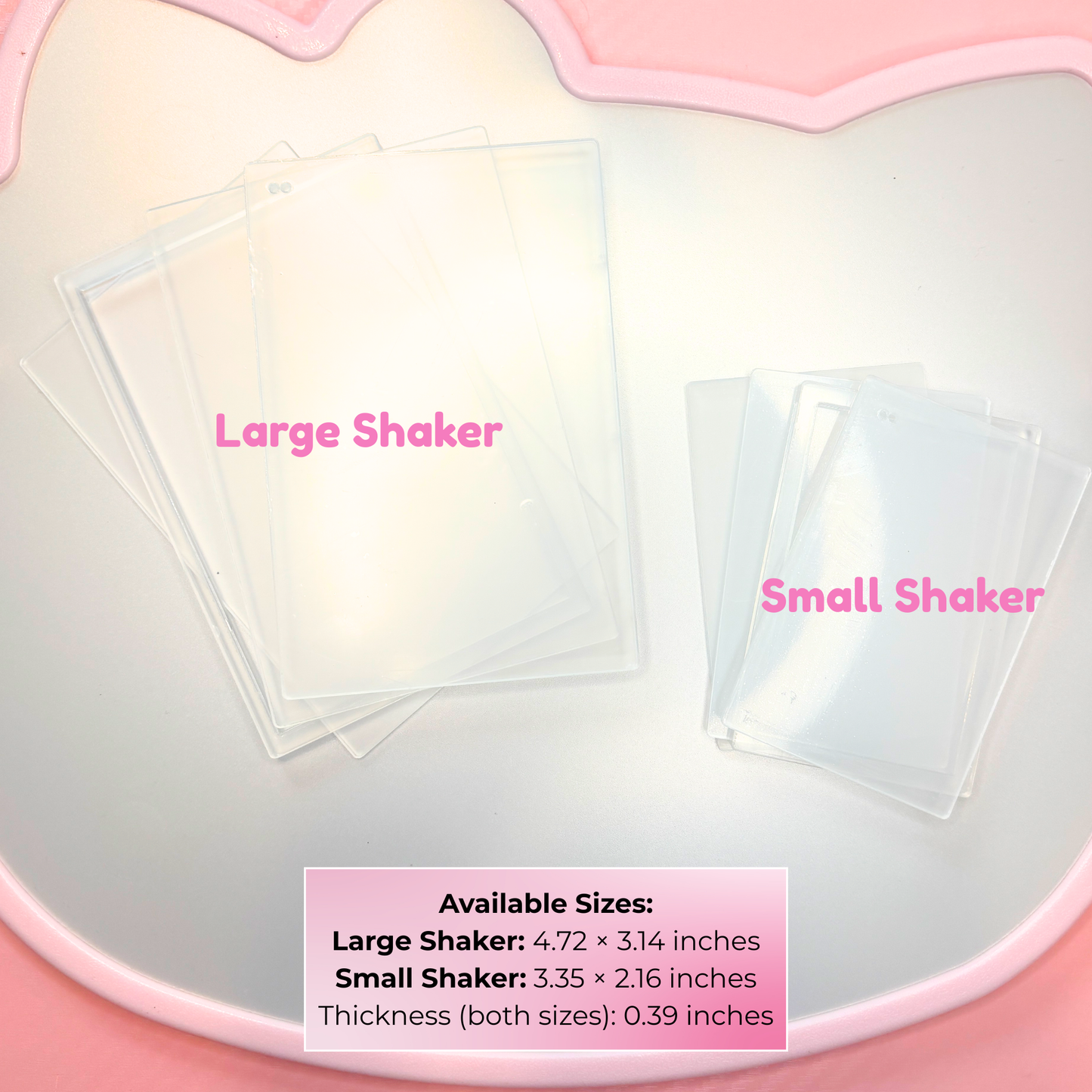 Acrylic Quicksand & Shaker Design Plate Set – 4-Piece Kit (2 Sizes Available)