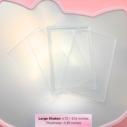 Acrylic Quicksand & Shaker Design Plate Set – 4-Piece Kit (2 Sizes Available)